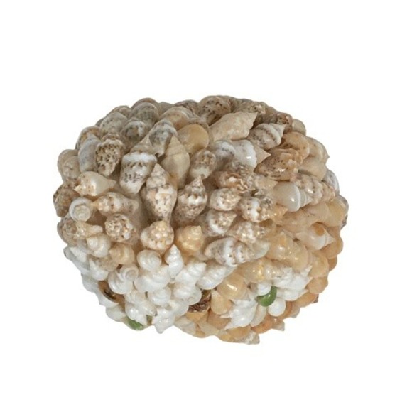 Vtg Handmade Seashell Shells Art Cat Kitten Figurine Cottage Core Beach Decor - Picture 7 of 9